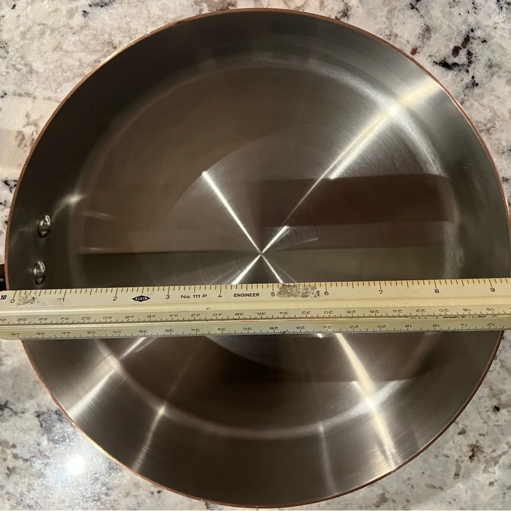 Williams Sonoma Copper Saucepan with Brass Handle